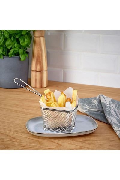IKEA Stainless Steel GRILLTIDER - Serving Basket, Chips and Potato Presentation Sept
