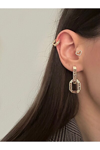 Okko Store Devin Aile Orta Boy 2'li Sallantılı Küpe