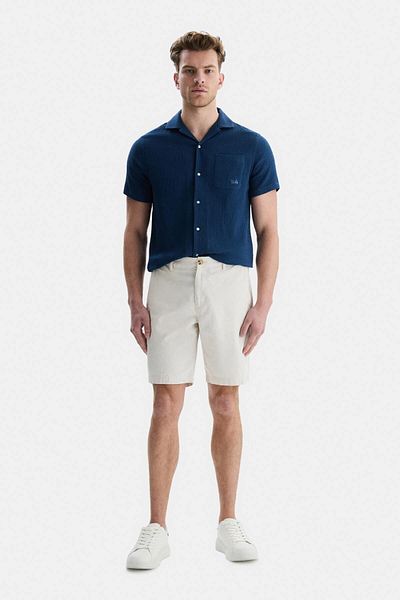UCLA PALISADES Men's Linen Shorts - Brown, Plain Standard Fit