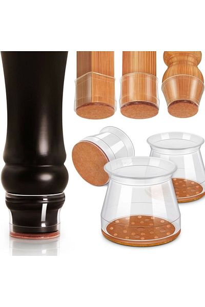 Yenigeldi 24 τεμάχια τσόχα καρέκλας σιγαστήρα - 2cm και 2,8cm προστατευτικό δαπέδου αντιολισθητικό