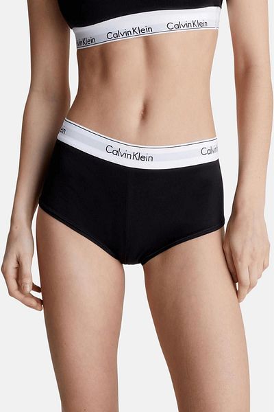 Calvin Klein Women's Black Panties - High Waisted, Elastic Band 0000F3788E