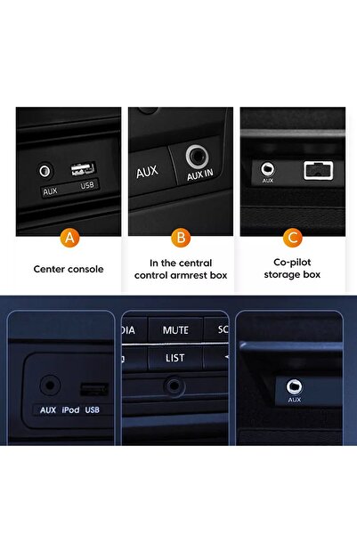 VİZYON Araba Type-C AUX Kablosu Type-C Ses Çıkışlı Android Telefon Uyumlu