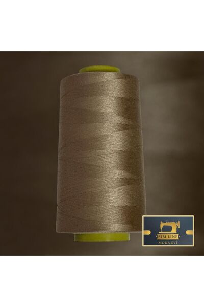 Simline Bobin Dikiş İpliği Koyu Bej (5000 Metre/120 No) Yüksek Kalite 1.Sınıf Ürün