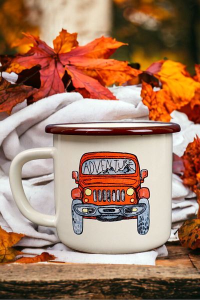 İnci Emaye Enamel Mug Cup Camp Camping Mug Cup Coffee