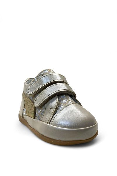 Tuğba Ortopedi 630 Orthopedic Baby Girl First Step Boots - Genuine Leather, Cream/Gold, 100%