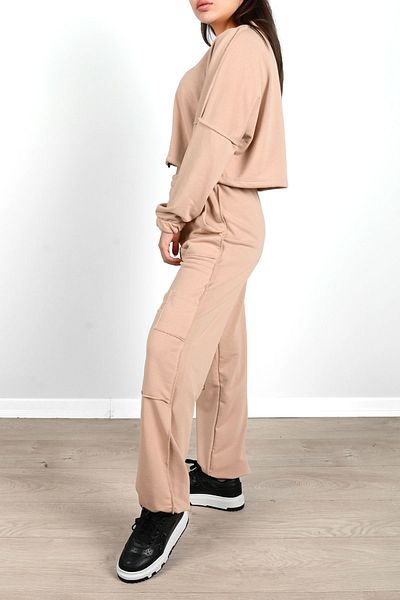 Koza Butik Γυναικείο Σετ Φόρμας Crop με λεπτομέρεια τσέπης 3901-24