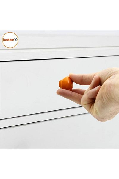 Badem10 Buton ciupercă din metal portocaliu - Mobilier rotund pentru cameră și bucătărie pentru copii
