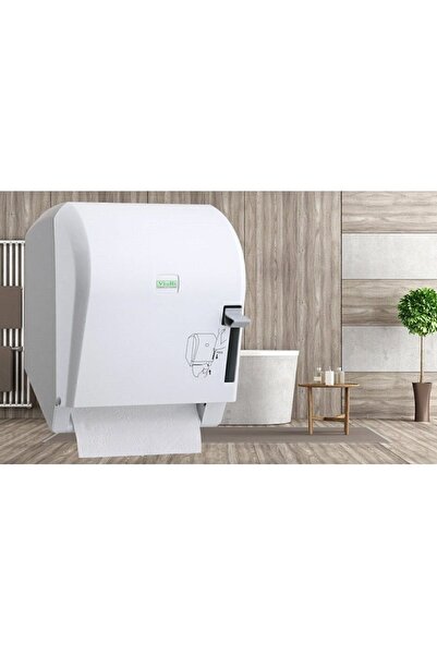 Vialli 21cm Levercut Koldan Basmalı Havlu Dispenseri Beyaz