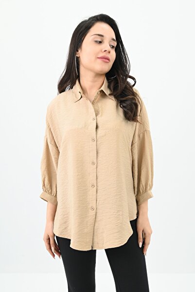 Koza Butik Kadın Sırt Detaylı Gömlek 1727-24