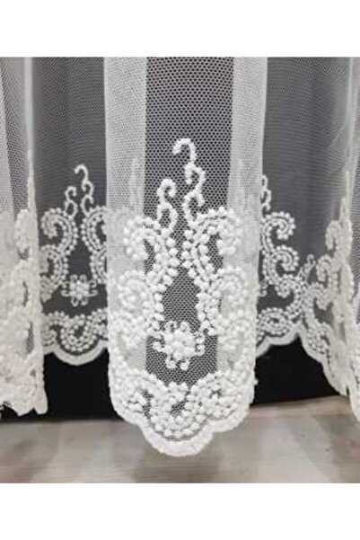 ISSA PERDE Taç Issa Tül Perde Grek Etek Desenli Orta Pile 1 /2,5