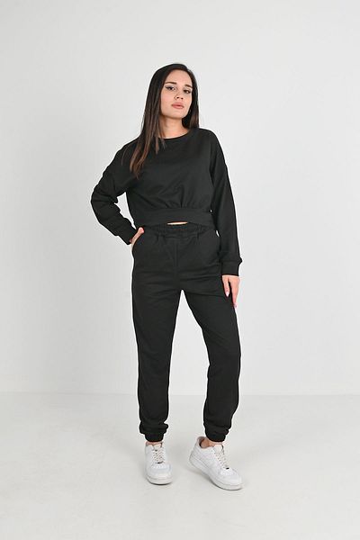 Koza Butik Γυναικείο Σετ αθλητικής φόρμας Gathered Crop μπροστά 3982-24