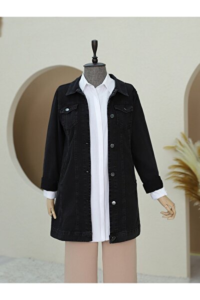HİJABAYA Λεπτομερές τζιν μπουφάν Random Washed Pocket