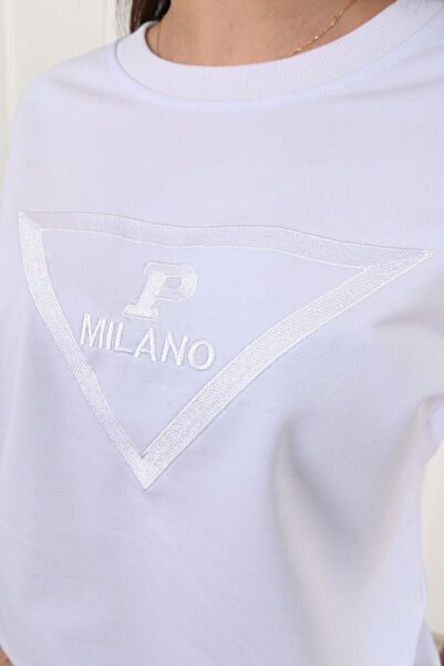 Koza Butik Γυναικείο κοντομάνικο σετ φόρμας με ψηλή μέση 3716-23