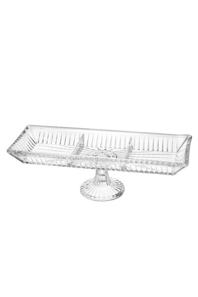 Glamis Selen Concept Linea Model 3 Bölme Ayaklı El Yapımı Cam Sunumluk