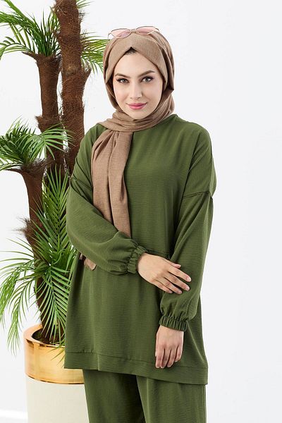 TOFİSA Tunikové kalhoty 10542-khaki