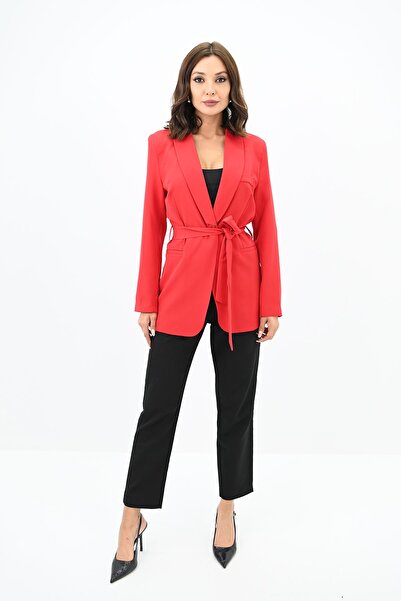 Koza Butik Жіночий блейзер з поясом - 9004-1-24