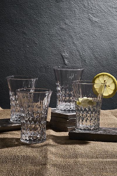 Perotti Arturo Max - Set of 4 Crystal Glass Cups with 365ml Capacity