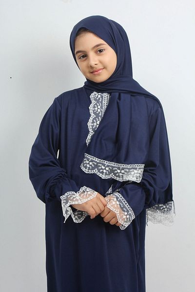 Kutay Collection Κομψό φόρεμα προσευχής για κορίτσια μεσαίου μήκους - Βαμβακερό, κατά του ιδρώτα, Young Ferace