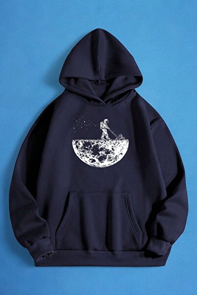 trendypassion Унисекс градинарска блуза с качулка и суитшърт от памук с принт