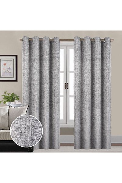 Home Box Martha Jacquard Blackout Curtain Pair - 140x300 cm