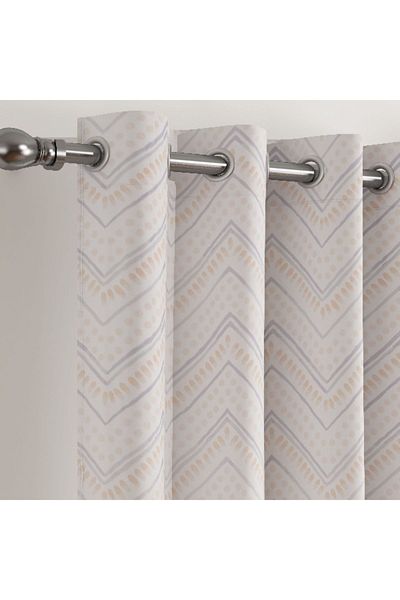 Home Box Ron 2-Piece Safari Print Cotton Curtain Set - 140x240 cm