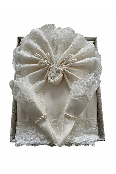 Çt Çeyizci Tekstil Tablecloth for 8 Persons 18 Pieces Kdk Stain Resistant Carefree Fabric