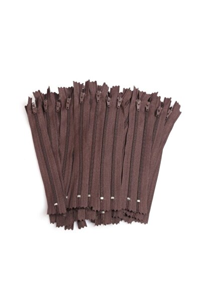 Simline Brown Flat Zipper (20CM) 5 Pieces