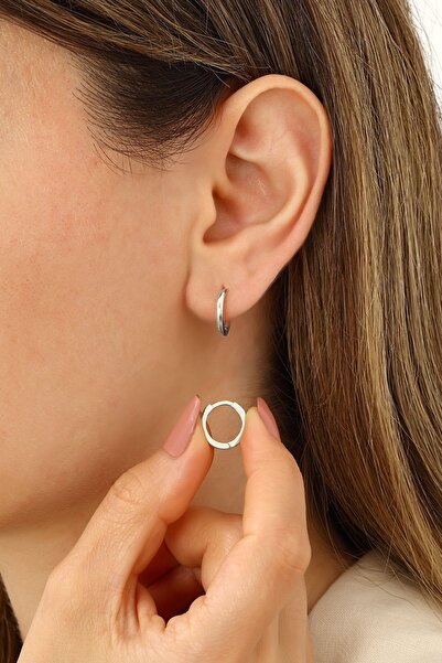 MySilvers Gümüş 13 Mm Halka Küpe