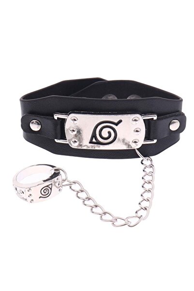 facnspt Favoriconsept - Anime Naruto Cosplay Logo Bileklik Ve Yüzük Birleşik