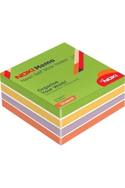 Noki Memo 75*75 Neon Adhesive Cube Block 450 Sheets Mysterious