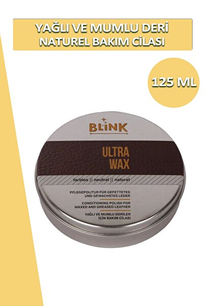 Blink Ultra Wax Yağlı Deri Cilası Naturel Renk 125 Ml