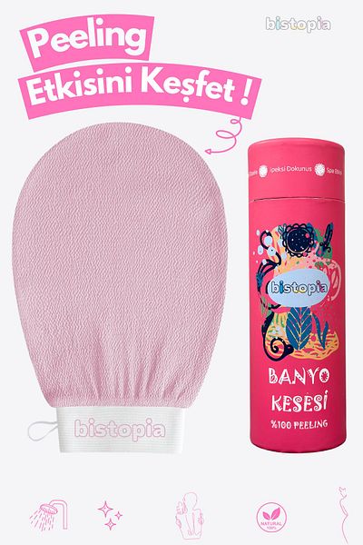Bistopia Natural Care 100% Silk Bath Shower Scrub - Exfoliating Gloves for Women and Men