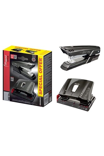 Maped Advanced Set 24/6 Stapler + 20/25 Sheet Capacity Hole Punch3154148980117