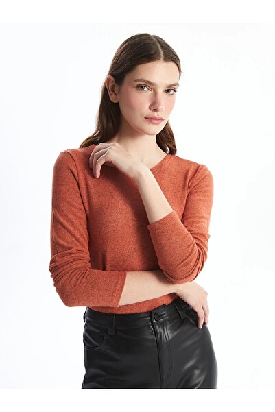 LC Waikiki Lcwaikiki - Classic Orange Melange Women's T-Shirt - Crew Neck