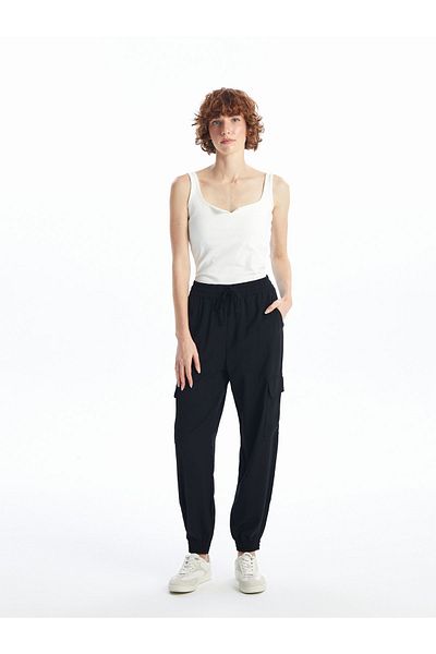 LC Waikiki Damski Crop Tank Top - Kołnierzyk U, Prosty Krój