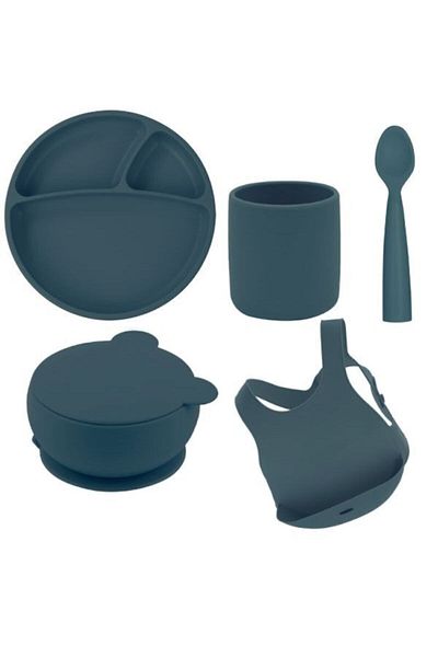 OiOi Silicone Nutrition Set 5 Pieces Deep Blue