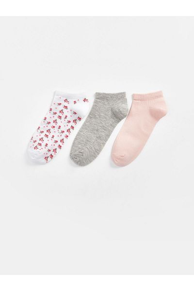 LC Waikiki 3er-Pack gemusterte Booties-Socken für Damen