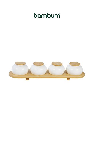 Bambum 4-Piece Spice Set with Stand - Simple