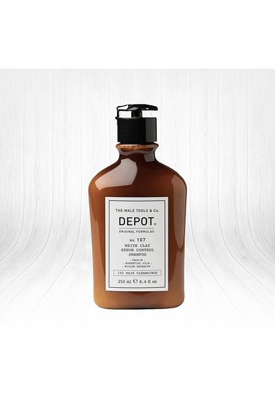 DEPOT No.107 White Argile - Sebum Control Oil Hair Skin Shampoo 250 Ml