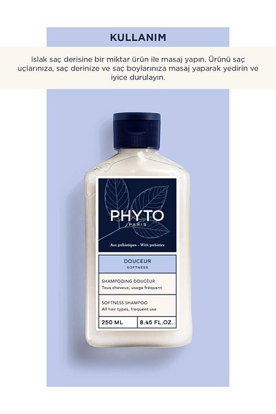 Phyto Weichheit Tägliches Pflegeshampoo für alle Haartypen 250 ml