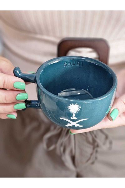MeGgDecor 300ml Special Mug - with Saudi Writing and Symbol