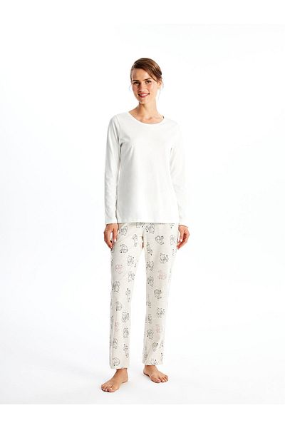 LC Waikiki Women's Pajama Bottoms - Elastic Waist and Printed
