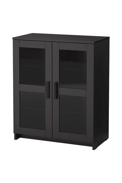 IKEA büfe, cam-siyah, 78x95 cm