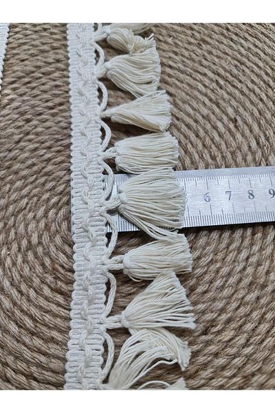 Esteks Dantel ve Tekstil Aksesuarları 5 Meters Decorative Cotton Fringe Strip