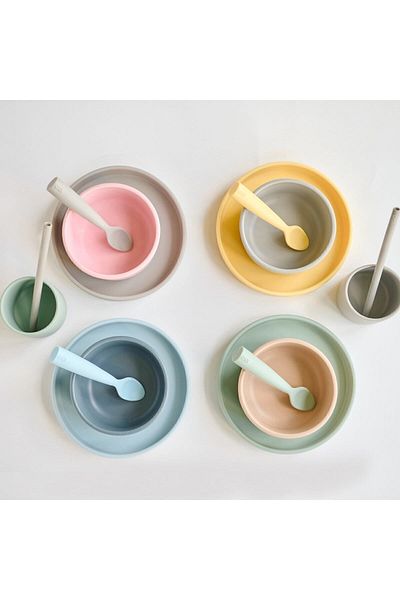 OiOi Basics Silicone Bowl Aqua Green