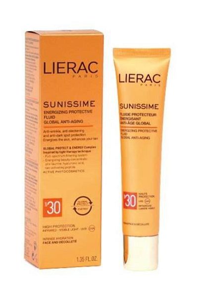 Lierac سائل الحماية المنشط Sunissime بعامل حماية من الشمس SPF30، 40 مل
