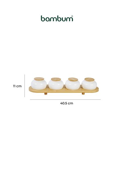 Bambum 4-Piece Spice Set with Stand - Simple