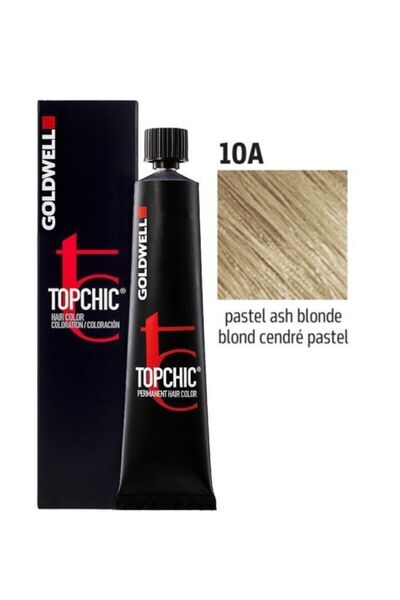 GOLDWELL Topchic Hair Color Pastel-Ash Blonde 10A, 1-Pack (1 x 60 ml)