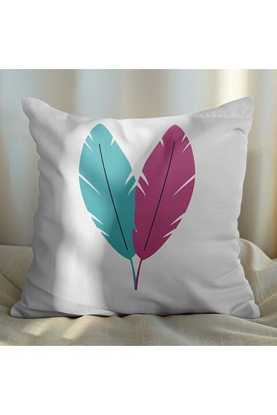 EJOYA 45cm Colorful Feather Pillow and Throw Pillow Case - Set of 4 113713