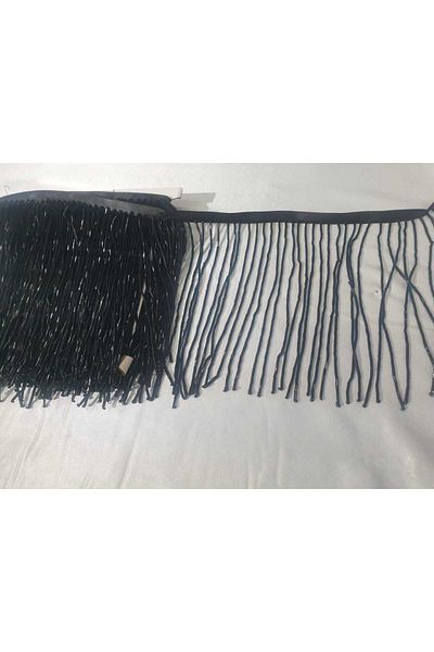 ESRA ŞELEM Black Beaded Tassel - Fringe and Hobby Decorative Accessory